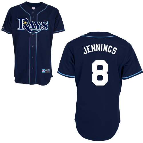 Desmond Jennings #8 Youth Baseball Jersey-Tampa Bay Rays Authentic Alternate 2 Navy Cool Base MLB Jersey